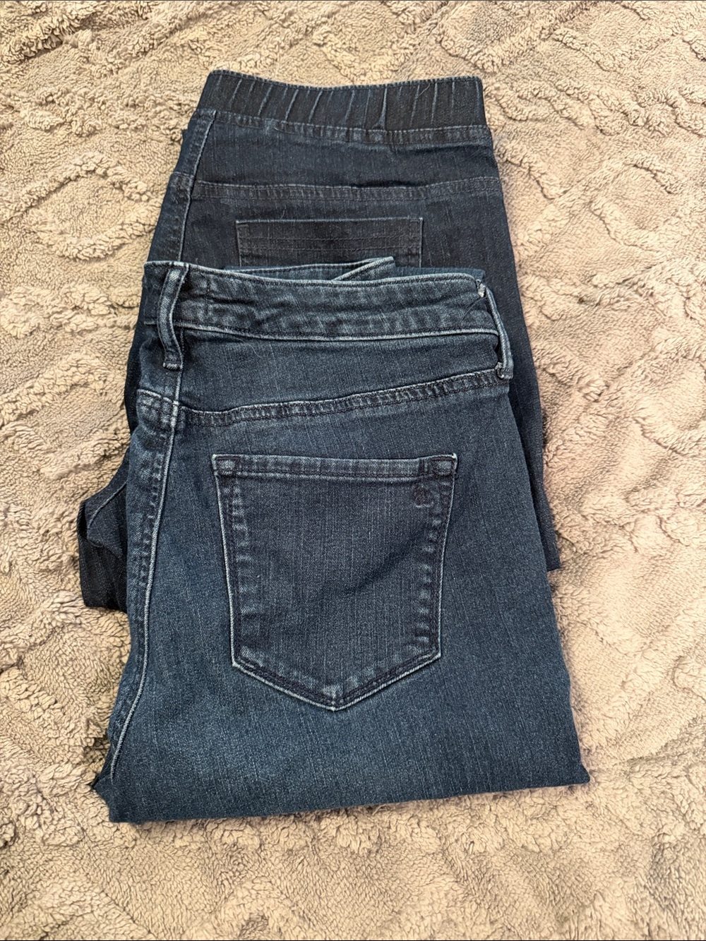 Classic Women's Dark Blue Denim leggings - Stretch Comfort